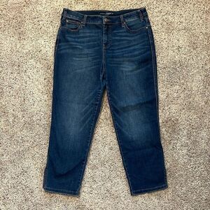 Chico’s Platinum Split Ankle Denim Crop Jeans Size 10